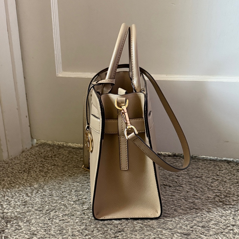 Michael Kors Beige Leather Satchel - Picture 3 of 10